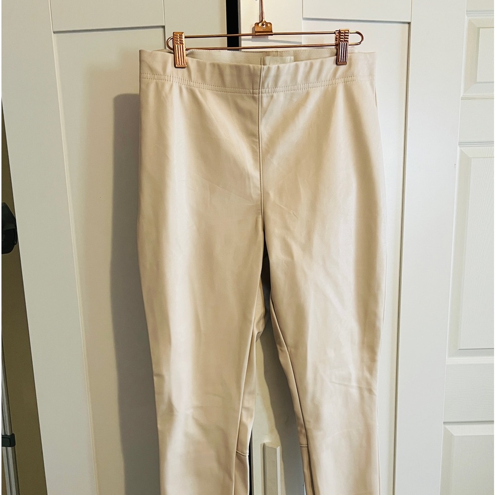 Faux leather pants
